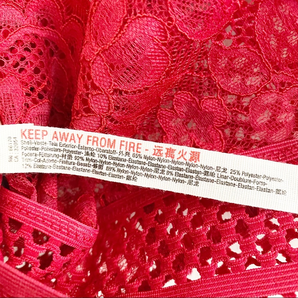 Free People Sitting Pretty Brami Red S NWT - Picture 10 of 10